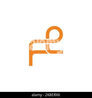 letter fe curves loop geometric line logo vector Stock Vector