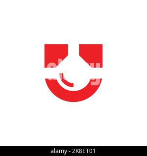 simple light bulb negative space logo vector Stock Vector