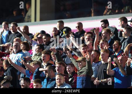 Brentford fans during the Premier League match at Villa Park