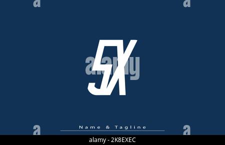 Alphabet letters Initials Monogram logo SX , XS Stock Vector