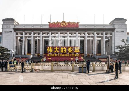 Beijing, China 09.02.2020 Great Hall of People at Tiananmen Square, used for legislative and ceremonial activities by the government Stock Photo