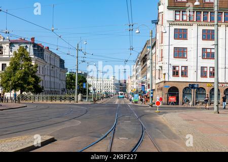 Gothenburg city in Sweden. Aerial view of Haga district and old town. Gothenburg is the 2nd largest city in Sweden. Stock Photo