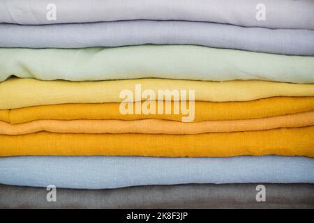 Full frame shot of multi colored fabrics Stock Photo