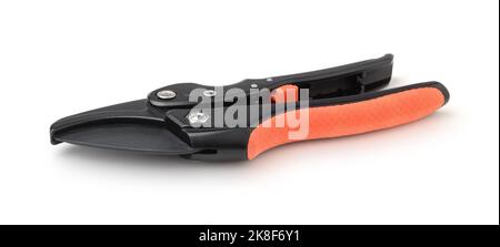 Modern garden pruner isolated on white. Side view. Stock Photo