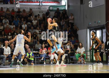 PalaSerradimigni, Sassari, Italy, October 23, 2022, Matteo Spagnolo (Dolomiti Energia Trentino)   during  Banco di Sardegna Sassari vs Dolomiti Energia Trentino - Italian Basketball A Serie  Championship Stock Photo