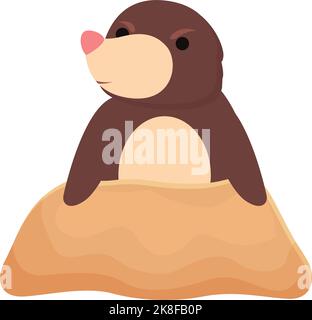 Mole icon cartoon vector. Cute animal. Funny game Stock Vector