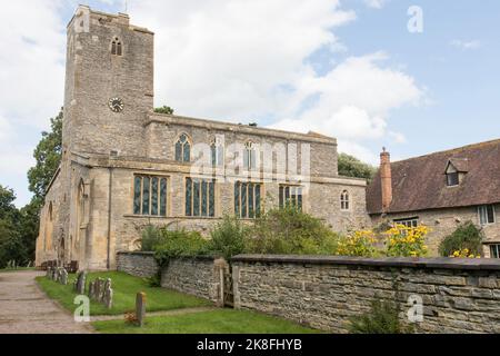 The priory church of St Mary at Deerhurst, Gloucestershire Stock Photo