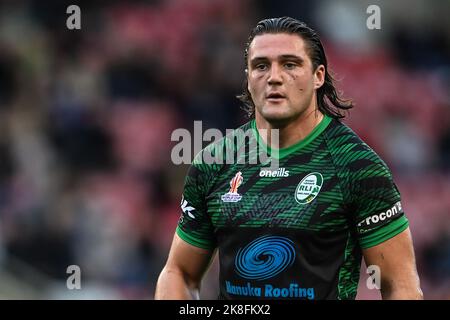 Liam Byrne of Ireland during the Rugby League World Cup 2021 match Ireland vs Lebanon at Leigh Sports Village, Leigh, United Kingdom. 23rd Oct, 2022. (Photo by Craig Thomas/News Images) in, on 10/23/2022. (Photo by Craig Thomas/News Images/Sipa USA) Credit: Sipa USA/Alamy Live News Stock Photo