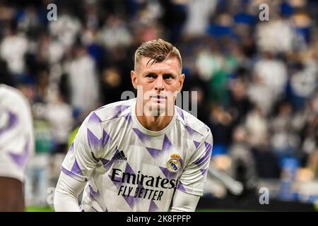 Toni Kroos of Real Madrid CF during the La Liga match between Real Madrid  and CA Osasuna played at Santiago Bernabeu Stadium on October 7, 2023 in  Madrid, Spain. (Photo by Cesar