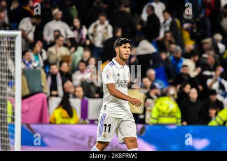 MADRID, SPAIN - OCTOBER 22: Marco Asensio of Real Madrid CF during the match between Real Madrid CF and Sevilla CF of La Liga Santander on October 22, 2022 at Santiago Bernabeu of Madrid, Spain. (Photo by Samuel Carreño/PxImages) Stock Photo