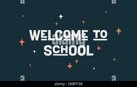 Hello. Poster with hand drawn lettering Hello. Hand drawn vintage drawing for poster, banner, motivation phrase on dark background. Vector Illustration Stock Vector