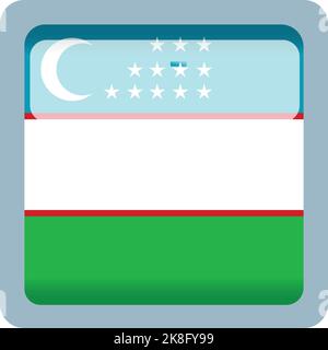 Uzbekistan emblem icon cartoon vector. Flag map. Islam money Stock Vector