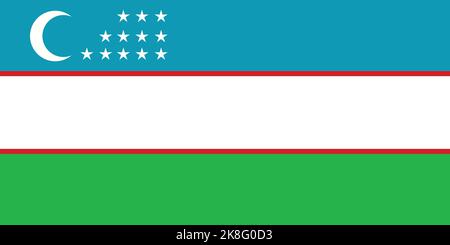 Uzbekistan icon cartoon vector. Flag map. National cover Stock Vector