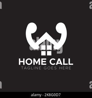 Home - call logo design ,modern home and call logo template Free Vector Stock Vector