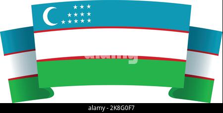 Uzbekistan day icon cartoon vector. Flag people. Asia world Stock Vector