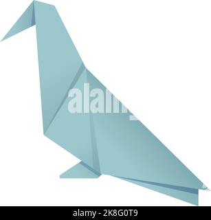 Origami sea bird icon cartoon vector. Paper bird. Art geometrical Stock Vector