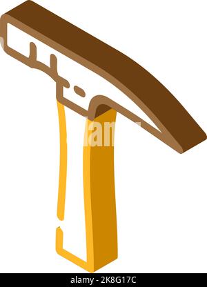 brick hammer tool isometric icon vector illustration Stock Vector Image ...