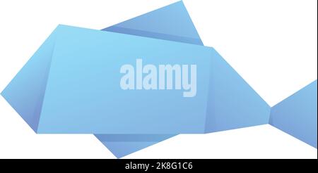 Origami lake fish icon cartoon vector. Geometric animal. Paper art ...