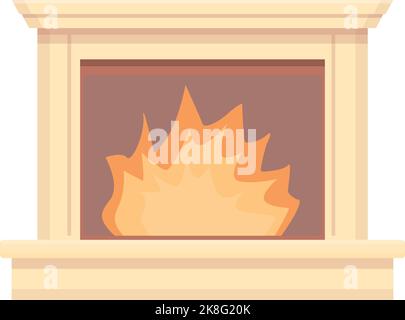 Pizzeria furnace icon cartoon vector. Kitchen interior. House bakery Stock Vector