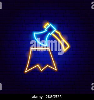 Deforestation Neon Sign Stock Vector