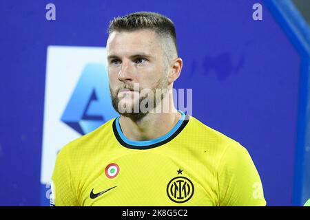 Florence, Italy. 22nd Oct, 2022. Milan Skriniar of FC Internazionale looks on during the Serie A match between Fiorentina and FC Internazionale at Stadio Artemio Franchi, Florence, Italy on 22 October 2022. Credit: Giuseppe Maffia/Alamy Live News Stock Photo