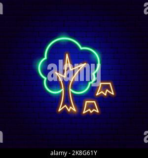Deforest Neon Sign Stock Vector