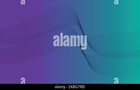 Dark Abstract background of fine lines in minimalist style with bright gradient. Vector design created using Blend Tool Stock Vector