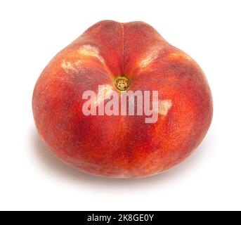 flat peach path isolated on white Stock Photo