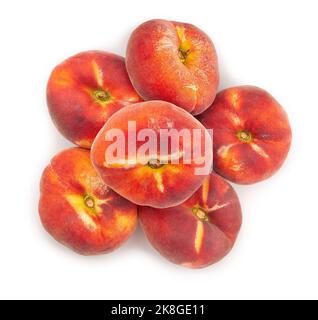 flat peach path isolated on white Stock Photo