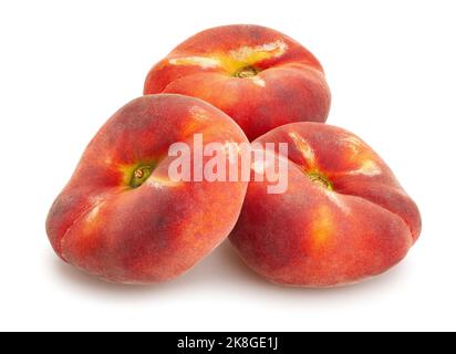 flat peach path isolated on white Stock Photo