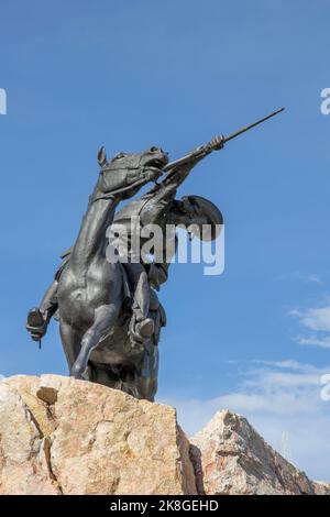 CODY, WYOMING - September 19, 2022:  'The Scout' sculpture of Col. William F. Cody by Gertrude Vanderbilt Whitney, 1924 at The Buffalo Bill Museum Stock Photo