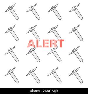 a pattern of rockets, with an air raid warning Stock Vector