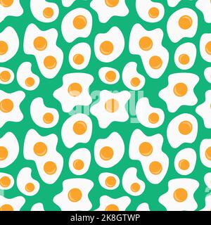 Seamless pattern with scrambled eggs Stock Vector