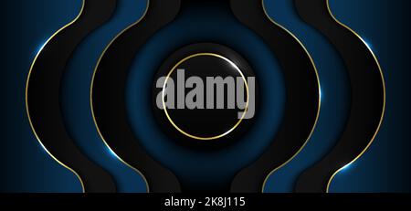 Abstract circle template design of luxury decorative template. Overlapping with glitters style of light background. Vector Stock Vector