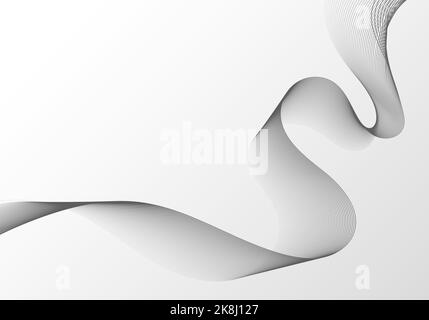 Abstract futuristic black line mesh template design decorative artwork. Overlapping design for cover background. Vector Stock Vector