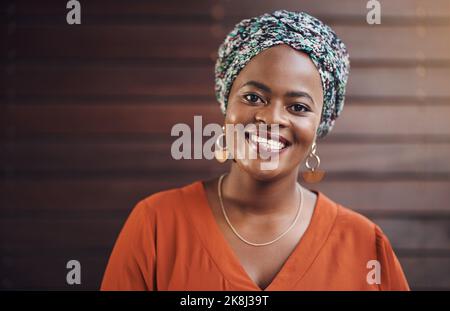 Proud of my position. Cropped portrait of an attractive businesswoman standing in her office. Stock Photo