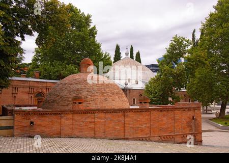 Ganja. Azerbaijan. 07.28.2021. House for prayer next to Shah Abbas Mosque or Juma Mosque Stock Photo