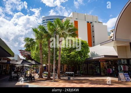 Darwin, Australia – October 18, 2022: View of the pedestrian Smith Street Mall in Darwin, Northern Territory Stock Photo