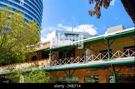 Darwin, Australia – October 18, 2022: The Victoria Hotel is a heritage listed pub built in 1890 in Smith Street, Darwin, Northern Territory Stock Photo