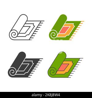 Arabic carpet icons. Vector illustration. Stock Vector