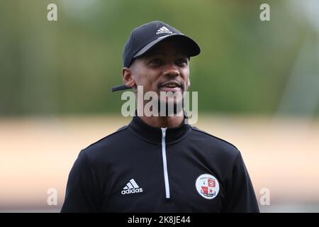 Crawley Town interim coach Lewis Young seen during the EFL League Two match between Crawley Town and Mansfield Town at the Broadfield Stadium in Crawley. 22 October 2022 Stock Photo