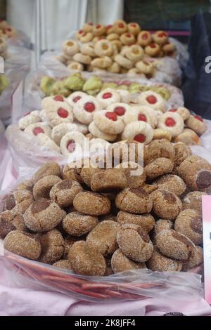 Rome, Italy - Stand selling traditional Italian cookies pastries Stock Photo