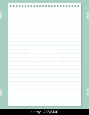 Grid paper. Abstract striped background with color horizontal lines. Geometric pattern for school, wallpaper, textures, notebook. Lined paper blank Stock Vector