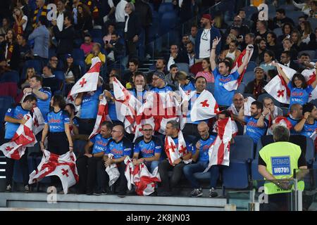 Rome, Italy. 23rd Oct, 2022. Napoli fans during football Serie A Match, Stadio Olimpico, As Roma v Napoli, 23rd Oct 2022 Photographer01 Credit: Independent Photo Agency/Alamy Live News Stock Photo