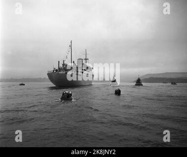 Oslo. Sunday, November 13, 1949. The passenger boat 