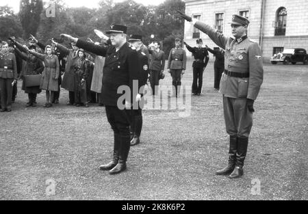 Oslo October 1942. The Norwegian Legion with Parade at the Palace ...