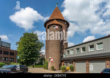 Der Wedemhoveturm in Borken, Münsterland, Nordrhein-Westfalen   |  Wedemhoveturm tower in Borken, North Rhine-Westphalia, Germany Stock Photo