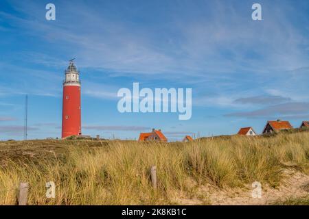 Texel, Netherlands. October 2022. The lighthouse of Texel near de Cocksdorp. High quality photo Stock Photo
