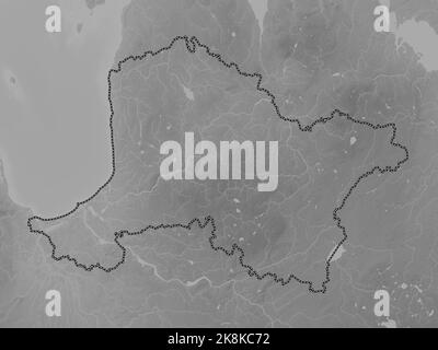 Vidzeme, province of Latvia. Elevation map colored in wiki style with ...