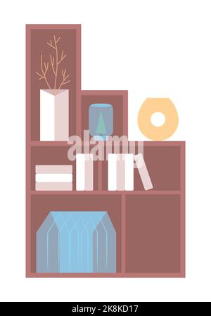 Rack for stuff semi flat color vector object Stock Vector